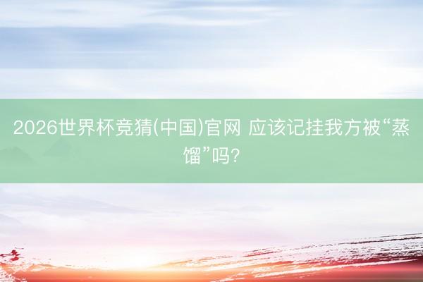 2026世界杯竞猜(中国)官网 应该记挂我方被“蒸馏”吗？