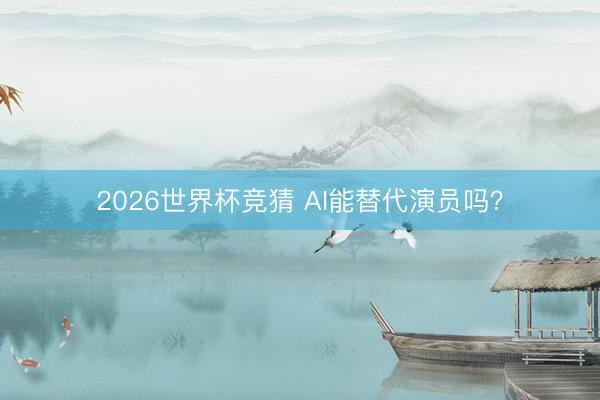 2026世界杯竞猜 AI能替代演员吗?