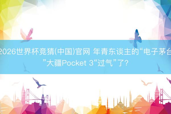 2026世界杯竞猜(中国)官网 年青东谈主的“电子茅台”大疆Pocket 3“过气”了？