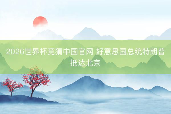 2026世界杯竞猜中国官网 好意思国总统特朗普抵达北京