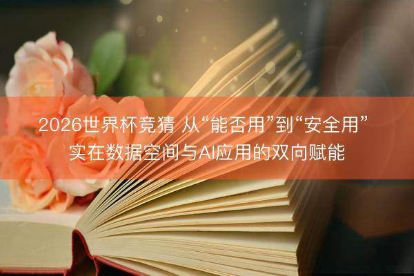 2026世界杯竞猜 从“能否用”到“安全用” 　实在数据空间与AI应用的双向赋能
